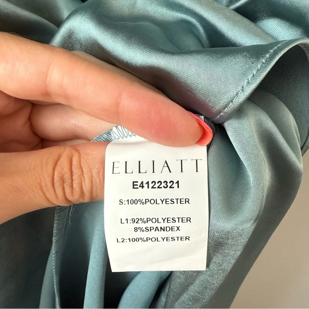 Elliatt Asymmetrical One-Shoulder Mini Dress in Light Blue - Picture 5 of 14